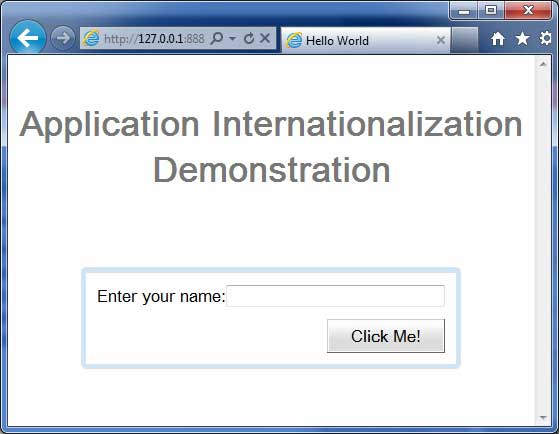 GWT Internationalization Demo