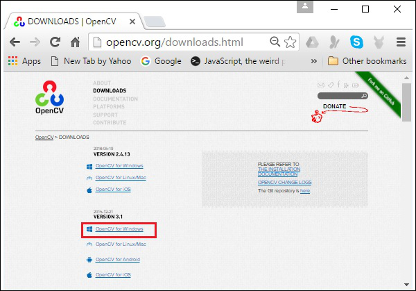 OpenCV Downloads Page