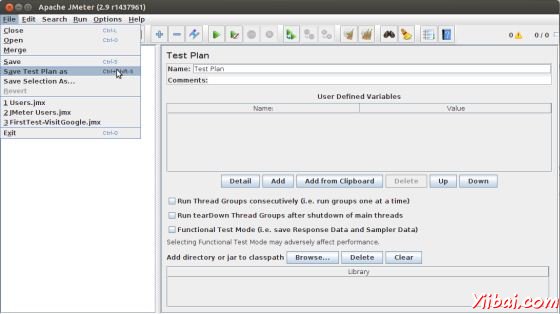 Save Test Plan