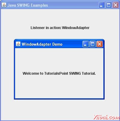 SWING WindowAdapter