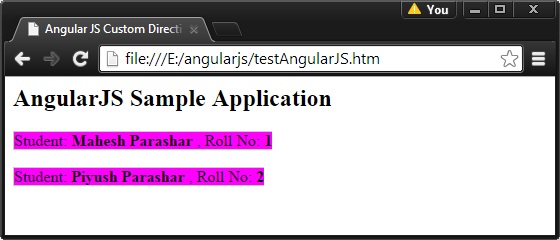 AngularJS Custom Directives