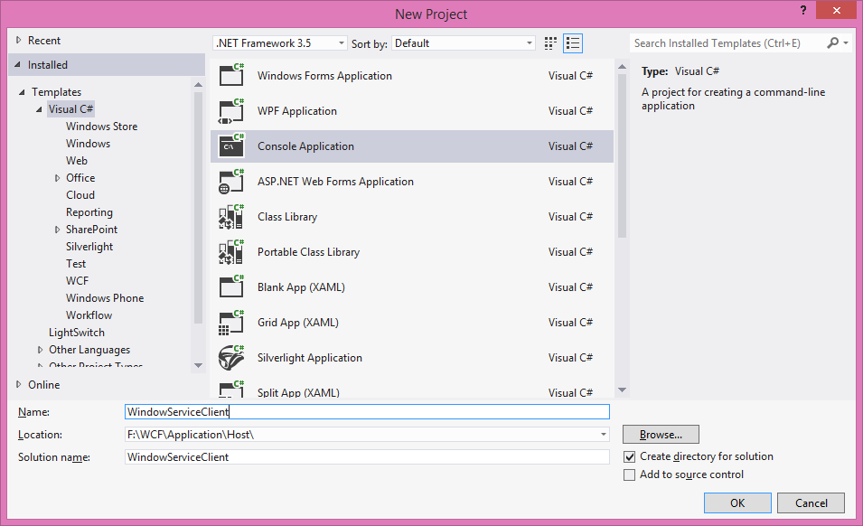 Consuming WCF hosted in Windows Service