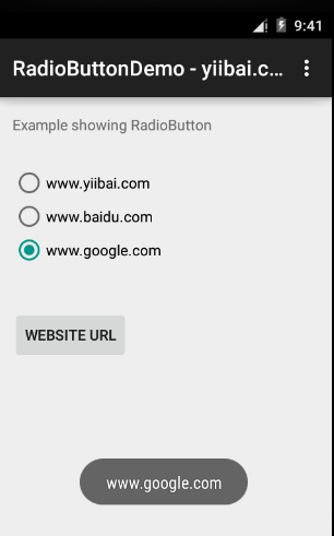 Android RadioButton Control